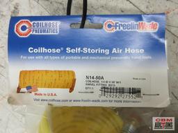 Coilhose Pneumatics N14-50A 1/4" x 50' Self-Storing Air Hose w/ Swivel Fitting