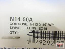 Coilhose Pneumatics N14-50A 1/4" x 50' Self-Storing Air Hose w/ Swivel Fitting