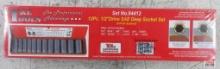 T & T Tools 94412 12pc 1/2" Drive SAE Deep Socket Set, 6pt, (1/2" to 1-1/4")... w/ Metal Storage Cas