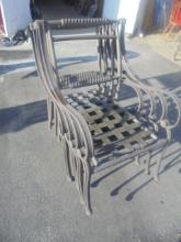 Set of 4 Metal Outdoor Patio Chairs