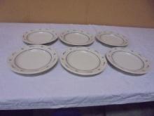 Set of 6 Longaberger Woven Traditions Heritage Blue Desert Plates