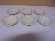 Set of 6 Longaberger Woven Traditions Heritage Blue Saucers