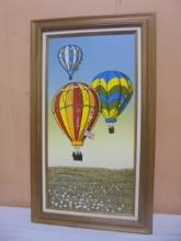 H. Hargrove Hot Air Balloon Framed Canvas Print