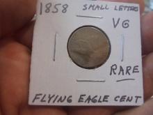 1858 Small Letetrs Flying Eagle Cent