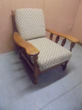 Solid Wood MCM Chair w/ Cushions