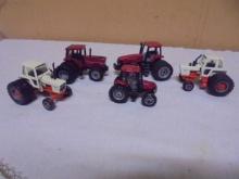 Group of 5 Ertl 1:64 Scale Die Cast Case & Case IH Tractors