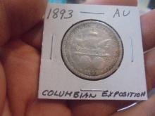 1893 Silver Columbian Exposition Half Dollar