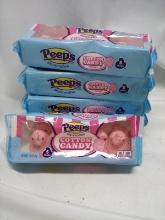 5 Packs of 5 Gluten and Fat Free Peeps Marshmallows- Cotton Candy
