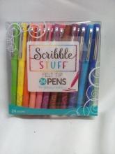 Pack of 21 Scribble Stuff Felt Tip Assorted Color Pens