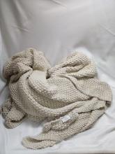 King Size Casaluna Tan/ Khaki Chunky Knit Throw Blanket