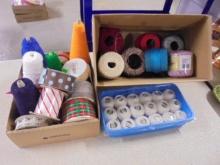 Large Group of Embroidery Thread & Ribbon
