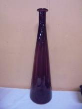 Large Purple Art Glass Vase
