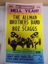 The Allman Brothers Band 1974 Concert Poster