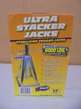 2 Pack of Ultra Stacker Jacks Stabilizing Trailer Jacks