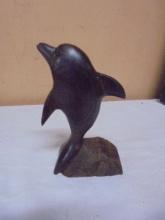 Carved Solid Wood Dolphin