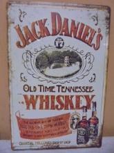Jack Daniels Old Time Tennessee Whiskey Metal Advertisement Sign