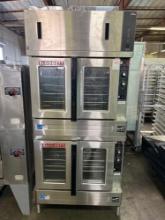 Blodgett Double Stack Zephyr 200 E Electric Convection Oven with Hoodini Ventless Hood