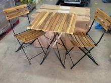 WOODEN PATIO SET --- NEW