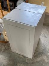 PAIR OF GREY 30 x 18 INCH CABINETS