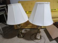 (2) Stiffel brass lamps