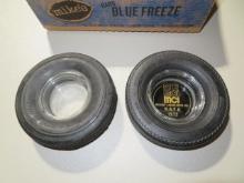 Firestone & Dunlop Tire ashtrays