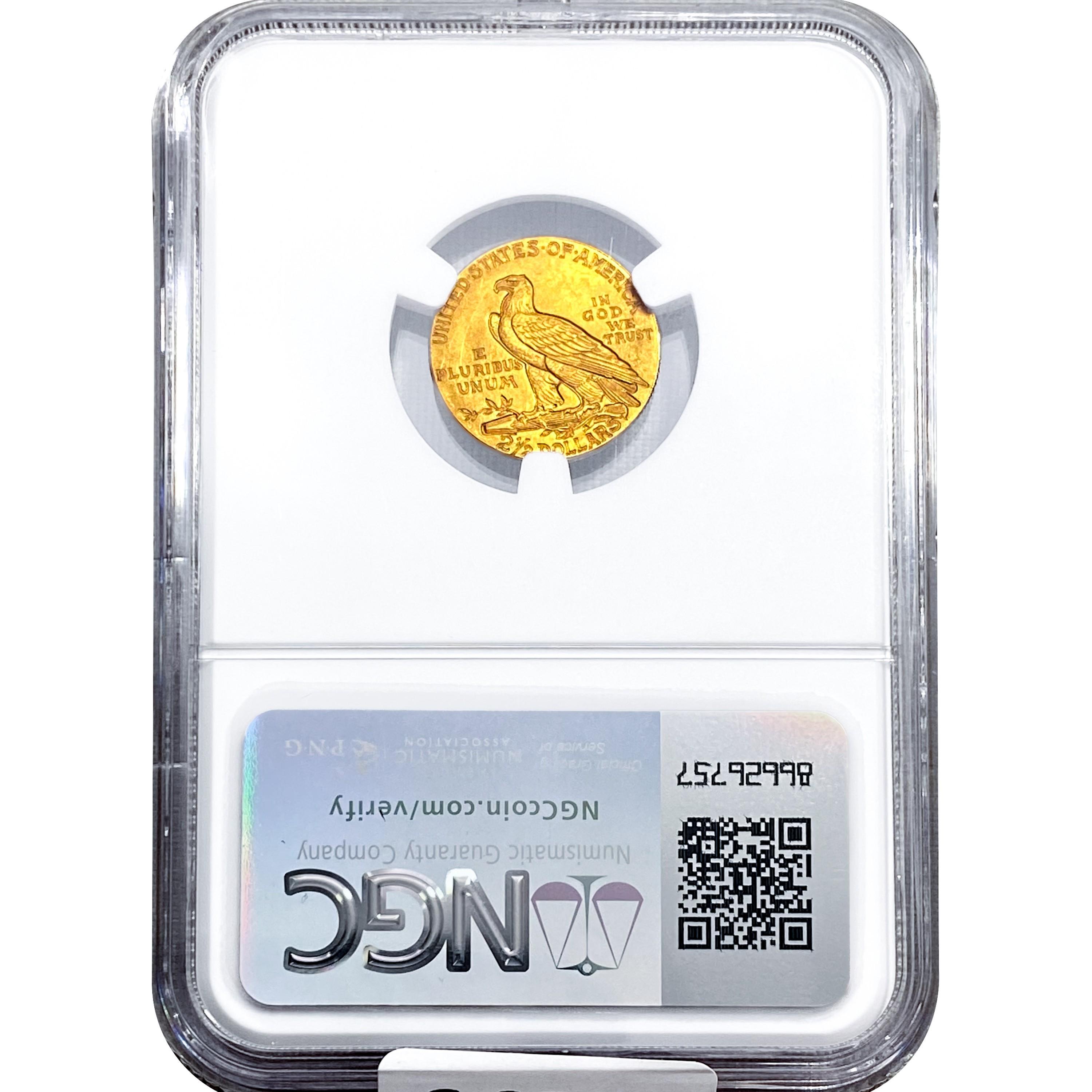 1915 $2.50 Gold Quarter Eagle NGC MS63