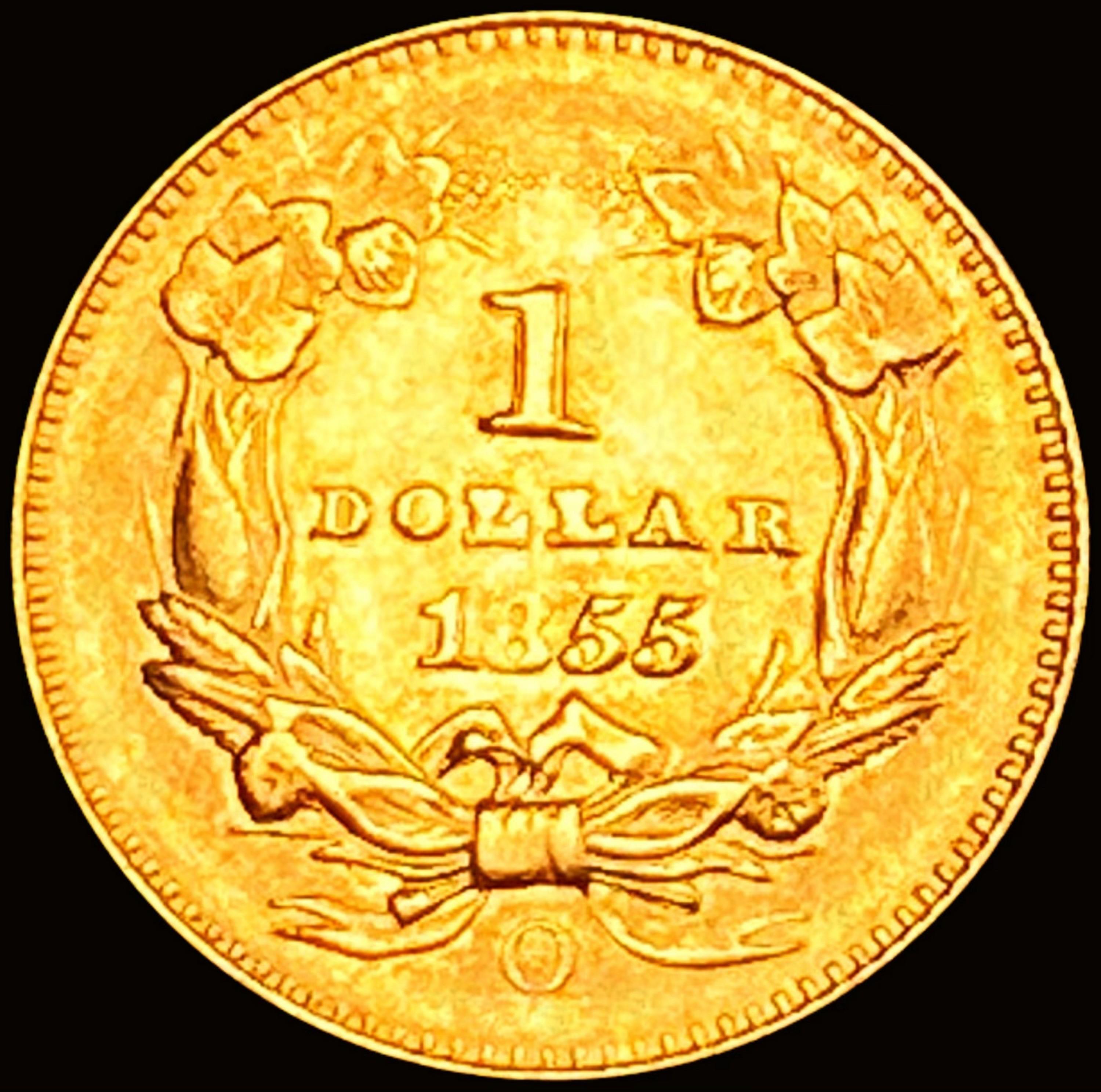 1855-O Rare Gold Dollar NICELY CIRCULATED+