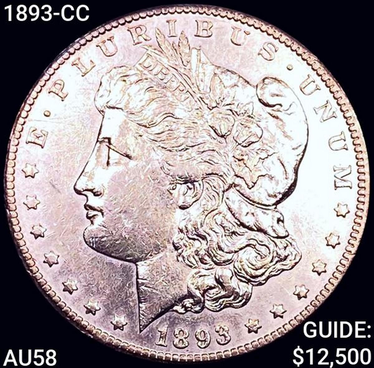 1893-CC Morgan Silver Dollar CHOICE AU