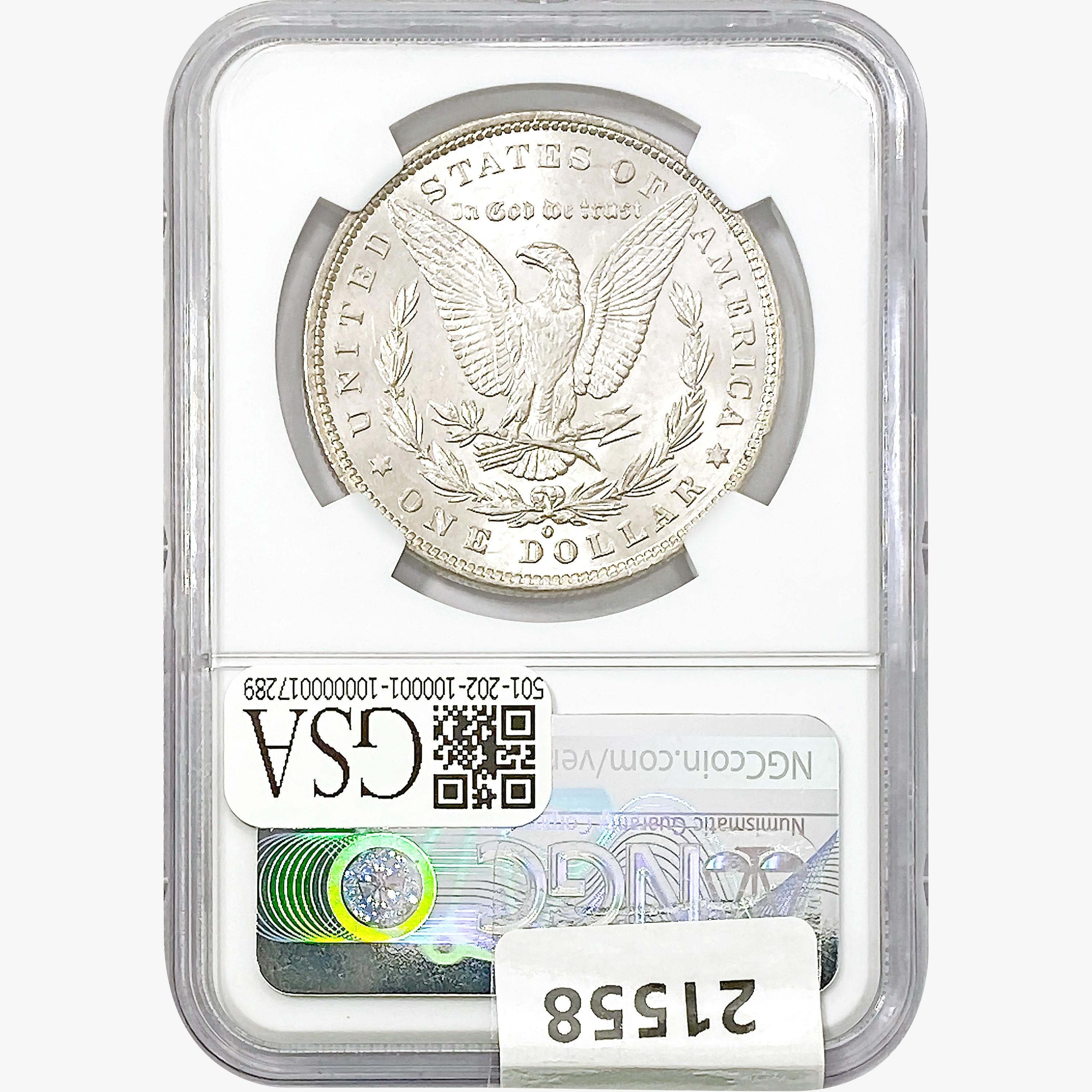 1881-O Morgan Silver Dollar NGC AU58