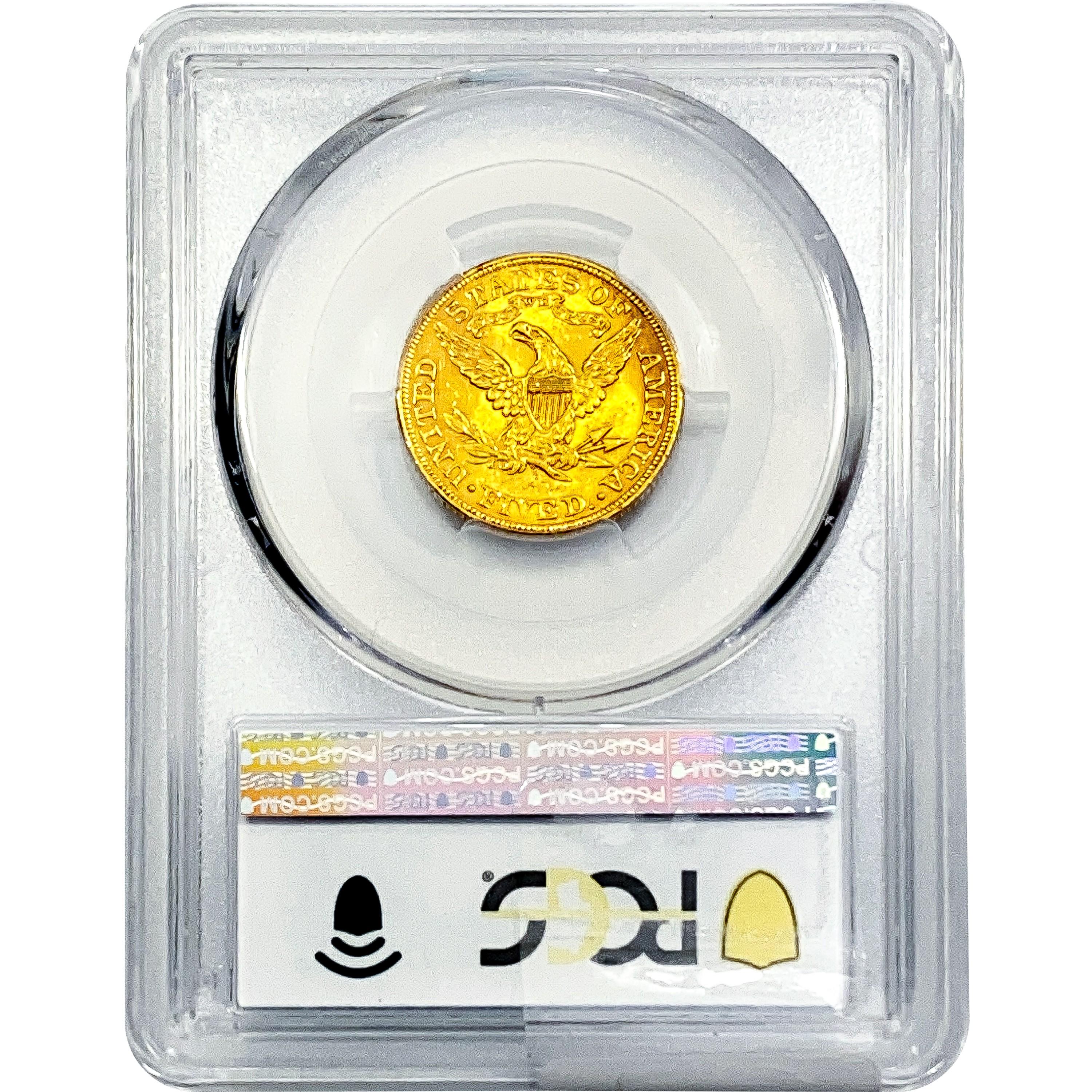 1893 $5 Gold Half Eagle PCGS MS61