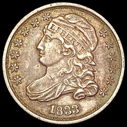 1833 Capped Bust Dime NEARLY UNCIRCULATED