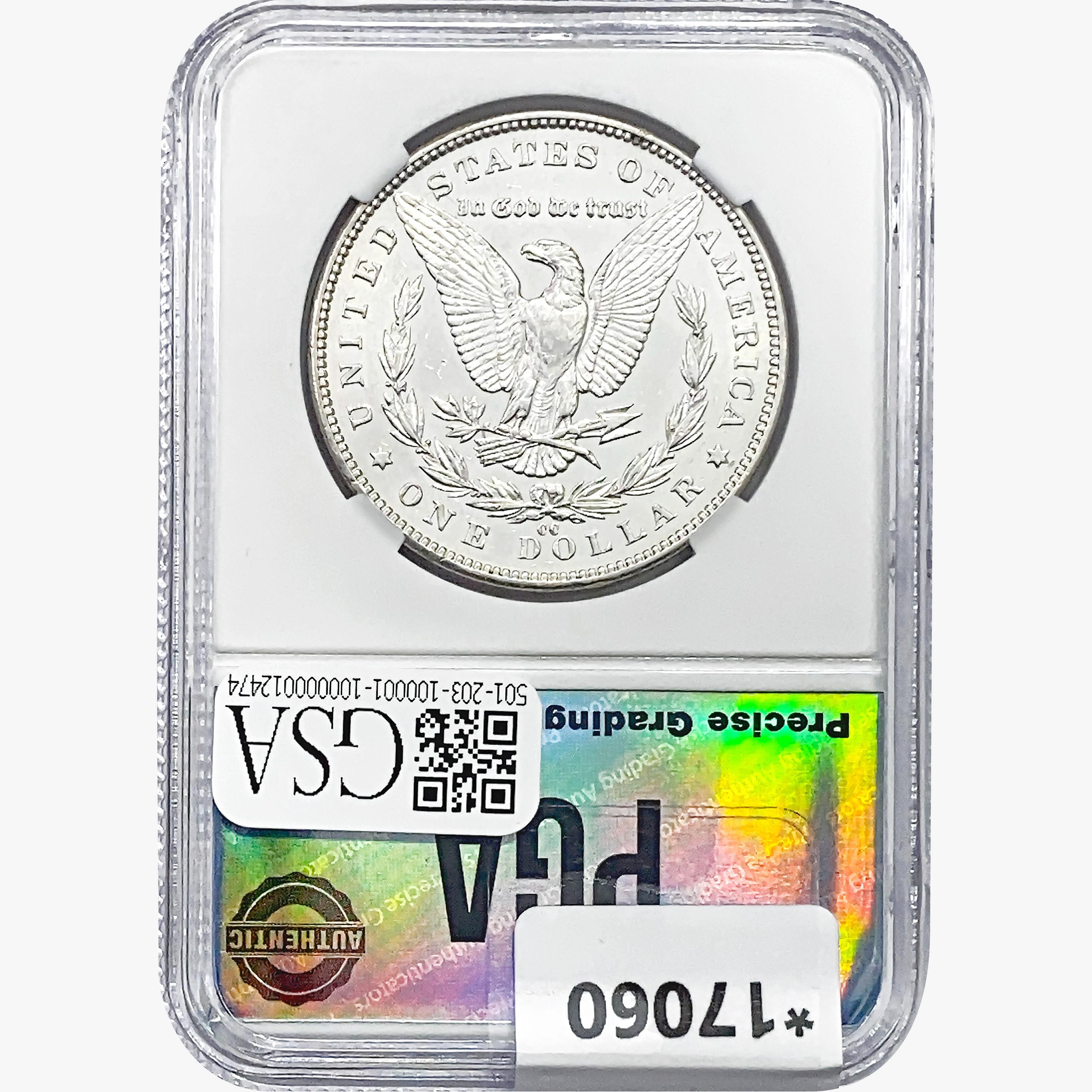1891-CC Morgan Silver Dollar PGA MS64