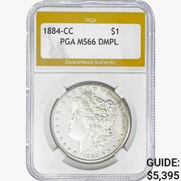 1884-CC Morgan Silver Dollar PGA MS66 DMPL