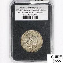 1925-S Jubilee Half Dollar LCC GEN
