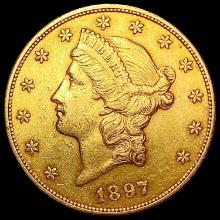 1897 $20 Gold Double Eagle CLOSELY UNCIRCULATED