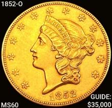 1852-O $20 Gold Double Eagle