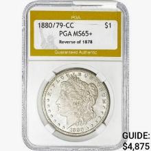 1880/79-CC Morgan Silver Dollar PGA MS65+ REV 78