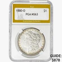 1880-O Morgan Silver Dollar PGA MS63