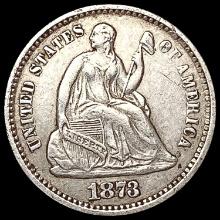 1873 Seated Liberty Half Dime CLOSELY UNCIRCULATED