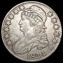 1824 Capped Bust Half Dollar CLOSELY UNCIRCULATED