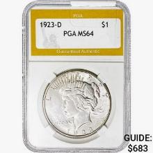 1923-D Silver Peace Dollar PGA MS64