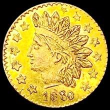 1880/76 BG-885 Round California Gold Quarter UNCIR