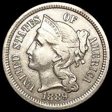 1889 Nickel Three Cent CLOSELY UNCIRCULATED