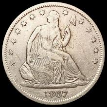 1867-S Seated Liberty Half Dollar CLOSELY UNCIRCUL