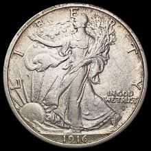 1916 Walking Liberty Half Dollar CLOSELY UNCIRCULA