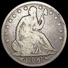 1853 Arrows Seated Liberty Half Dollar NICELY CIRC