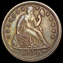 1854 Seated Liberty Half Dime NEARLY UNCIRCULATED