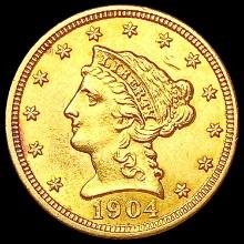 1904 $3 Gold Piece CLOSELY UNCIRCULATED