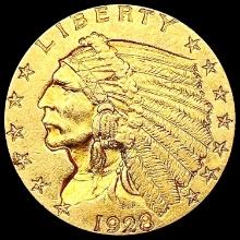 1928 $3 Gold Piece UNCIRCULATED