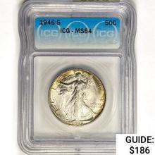 1946-S Walking Liberty Half Dollar ICG MS64